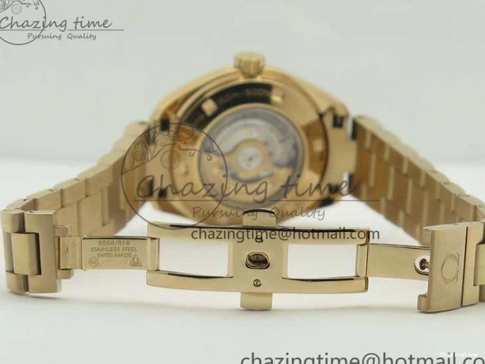 0418 Bright Aqua Terra Ladies 35mm RG V6F Best Edition Brown Dial On RG Bracelet A 8101